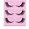 Fox Eye Lashes Fluffy Lashes Natural Eyelash Cat Eye Lashes D Curl Fake Eyelashes Pack 5 Pairs(18MM,3D Effect)