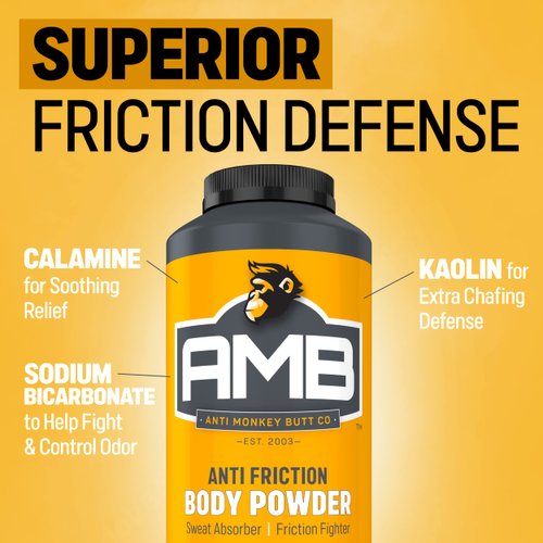 Anti Monkey Butt Body Powder for Women and Men, Anti Chafing and Anti Itch Foot Powder with Calamine, Talc Free Hypoallergenic Formula, 8 oz (2 Pack)