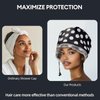 Electric Hair Steamer Cap with 2 Mode Temperature Control, Removable Washable Thermal Spa Hat for Home Hair Care (Black & White)