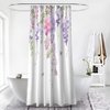 BECAN Floral Shower Curtain, Purple Wisteria Flower Polyester Fabric Waterproof Layer Thickening Shower Curtain 72X72Inches