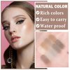 CAHIUYOA 2PCS Naked Matte Eyeshadow Palette Neutral Nude Smoky Eyeshadow Makeup Palette Natural Pigment Eye Shadow Palette Professional Eye Makeup Kit - 03&04
