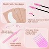 Lash Remover for Lash Extensions Kit 10g, Aloe Scent Eyelash Extension Remover with Eye Pads Micro Brushes Mascara Brushes and Tweezers Professional Use Only Quick Dissolves Lash Remover by Anforlin