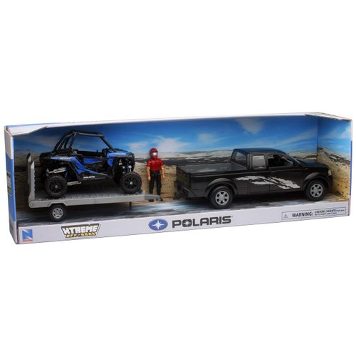NewRay Pick Up Truck with Polaris RZR XP 1000 Side by Side Toy Playset