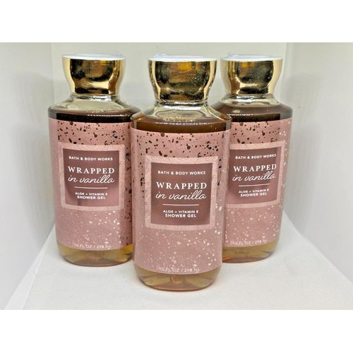3 WRAPPED IN VANILLA SHOWER GEL bath body wash 10 FL OZ