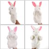 Rabbit Puppet Hand Puppets Easter Bunny Rabbit Hand Puppet Plush Animal Toys Easter Kids for Imaginative Pretend Play Stocking Storytelling (White) Puppets Hand Puppets