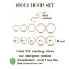 5 Pairs 14k Gold Sterling Silver Nose Rings Hoops Cartilage Small Hoop Earrings Set for Women Girls Tragus Septum Helix Thin Multiple Piercing Jewelry 6mm 7mm 8mm 9mm 10mm