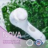 Spa Sciences - NOVA - Patented Sonic Facial Cleansing Brush & Exfoliating System (Not a Spin Brush) - All Skin Types - 3 Speeds - Waterproof - USB Rechargeable w/Charging Base