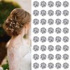 YISSION Hair Clip 40Pcs Mini Rhinestone Sparkly Crystal Hair Pins Small Decorative Wedding Hair Barrettes Silver Bridal Hair Accessories for Girls Women