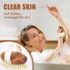SAMEBUTECO Body Brush Acacia Wood with Boar Bristles,Wet Brush and Dry Brush Bath Brush for Skin Exfoliation,Lymphatic Drainage and Blood Circulation Improvement