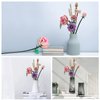 MEIEST Mini Building Blocks Flower Bouquet Set,Creative DIY Flowers Botanical Collection Construction Building Bricks Toy,Plant Model Eternal Flowers Home Decor,6+(Purple)