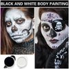 XINGXYUEL Black White Face Body Paint Professional Oily Based Body Face Paint Foundation Halloween Makeup Palette Kit for Halloween Skeleton Vampire Zombie Goth Stage SFX Special Effects Makeup