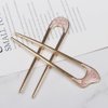 6 Pcs Metal U Shaped Hairpins Simple Hair Sticks Vintage French Hair Pin Chignon Hair Grips Clips 2 Prong Bun Hair Accessories for Women Girls