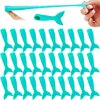 Hoarost 32 Pieces Mermaid Tail Slingshots Finger Slingshot Toys Flick Stretchable Rubber Mermaid Tail Shaped Catapult Toys for Mermaid Party Favors Shooter Games Party Favor Gifts