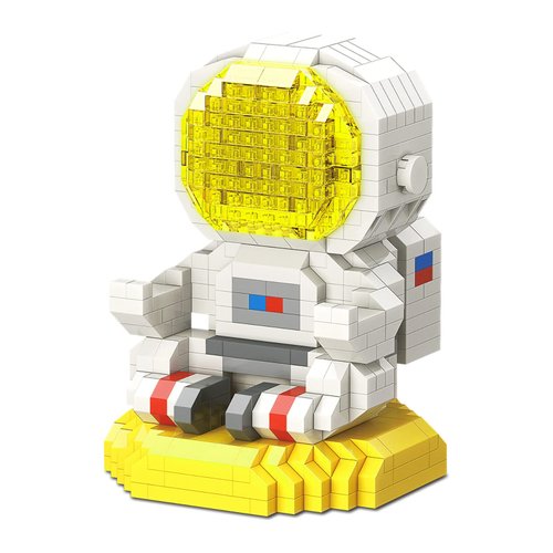 Mini Building Blocks Toy Set Micro Bricks Building Sets DIY Puzzle Set Multi-functional Astronaut Pen-holders with Tool Kit for Kids Age 8+ Educational DIY Gift for Boys and Girls(Meditating Spaceman)