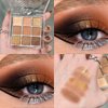 YHGIJ Brown Eyeshadow Palette - 9 Highly Pigmented Neutral Nude and Rose Gold Shades - Naked Eyeshadow Palette Eye Shadow Pallets for Women