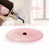 Beaupretty 1 Pc Eyelash Jade Stones Eyelash Extension Glue Pallet Holder Round Pallet Pad Resin Nail Art Plate Palette Makeup Palette (Pink)