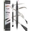 DEFSAP Microblading Eyebrow Pen, Curved Eyebrow Pencil 2-in-1 Dual-Ended Eyebrow Pencil 2-Fork-Tip and Single Tip Creates Natural Eyebrows (Black Brown)