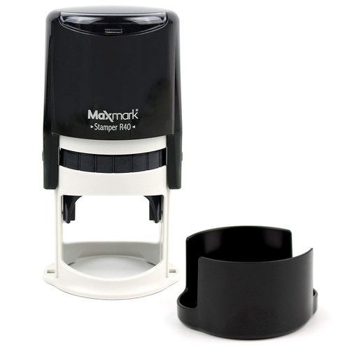 Round Notary Stamp for State of North Carolina- Self Inking Stamp - Top Brand Unit with Bottom Locking Cover for Longer Lasting Stamp - 5 Year Warranty