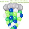 46 Pieces Let's Partee Golf Party Decorations Boys Men Party Balloons Decoration Let's Par-tee Golf Balloons Sport Themed Party Supplies Blue Green Balloons for Birthday Baby Shower Retirement Party