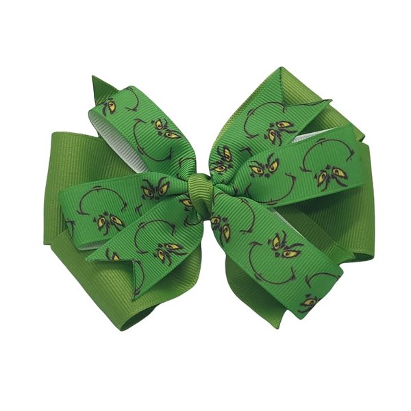 Green grouch Hair Bow