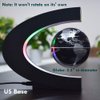 Magnetic Levitation,Petforu High Rotation C Shape Magnetic Suspension Maglev Levitation Globe with LED Lights for Learning Education Teaching Demo Home Office Desk Decoration(US Plug) - Black