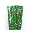 Weemium Christmas Paper Straws - Pack of 200 in 10 Designs - Biodegradable Christmas Straws for Drinking, Party & Crafts
