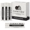 Natural Lip Balm - Organic & Natural Ingredients - Beeswax Based Moisturizing Lip Care Chapstick for Chapped Lips - Great Gift Idea - Farm & Bee - 0.15oz (Pack of 4 - Unscented)