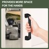 ESUDNT RV Grab Handle, Aluminum Automotive Entry Door Assist Bar for Camper, Trailer, Truck, Cargo Trailer, Motor Home, Boat, OEM Replacement (2 Pack, Come with Screws, Black, Frosted Non-Slip)