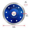 Tanzfrosch 4.5 inch Diamond Saw Blade 4.5" Cutting Disc Wheel for Cutting Porcelain Tiles Granite Marble Ceramics Works with Tile Saw and Angle Grinder (3 Pack, Blue)