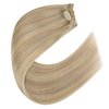 Ugeat Clip in Hair Extensions Real Human Hair Blonde Highlights Double Weft Clip in Human Hair Extensions Ash Blonde with Blonde Human Hair Clip in Extensions Full Head 18 Inch 120Grams 7pcs