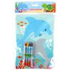 TINYMILLS Sea Turtles Animals Coloring Book Set with 12 Coloring Books and 48 Crayons Ocean Animals Birthday Party Supplies Favor Bag Filler Carnival Prizes Rewards