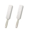 2 Pack Pumice Cleaning Stone with Handle, Toilet Bowl Cleaner Toilet Brush with Non-Slip Long Plastic Handle for Kitchen/Bath/Pool/Household Cleaning （White）