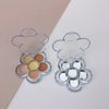 5 Pieces Flower Shape 6 Grids Empty Eyeshadow Tray with Aluminum Palette Refillable Powder Lipstick Cosmetics Container Box for Festivals Party Club Appointment Wedding