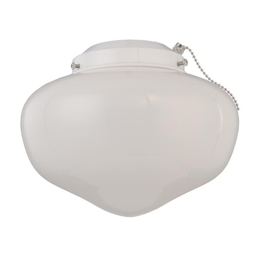 Westinghouse Lighting 7785300 LED Schoolhouse Indoor/Outdoor Ceiling Fan Light Kit, White Finish with White Opal Glass