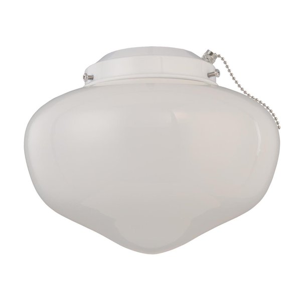 Westinghouse Lighting 7785300 LED Schoolhouse Indoor/Outdoor Ceiling Fan Light Kit, White Finish with White Opal Glass