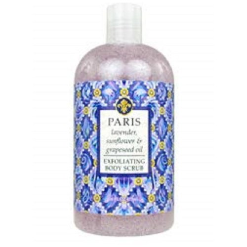 Greenwich Bay Paris Scented Exfoliating Body Wash from the Destination Collection - Travel the World Without Leaving Your Home! - 16 Ounce Bottle in Beautiful Packaging