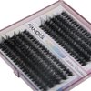 FANDIQ Cluster Lashes Extension Kit,200PCS Individual Eyelash Extension Kit 8-16MIX Fluffy DIY Lash Clusters D Curl Wisper Lashes Kit with Lash Bond and Seal Lash Tweezers for Self Use(30D&40D MIX)