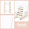 QoTang 4 PCS Transparent Nail Art Display Board with Wooden Display Holder, Acrylic Display Polish Board with Double Sided Tape False Nail Tips Sample Display Holder Nail Color Nail Practice Board