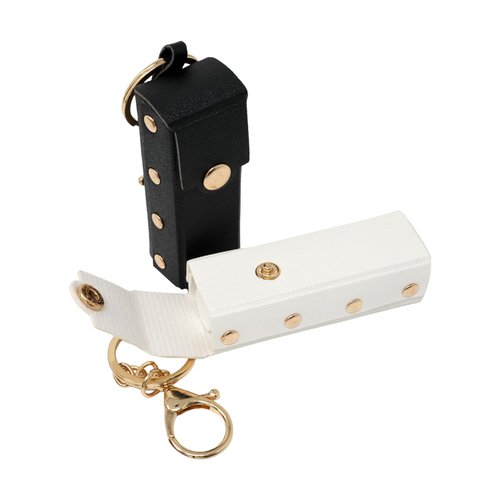 yueton 2 Pack Lipstick Cases Keychain Portable Lip Balm Keychain Holder PU Leather Lipstick Sleeve for Women