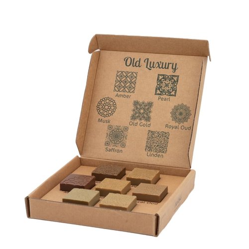 Hekaya Handmade Olive Oil Soap Bar Organic With Essential Oils Body Soap For Women & Men -(Pack of 7) Olive Oil Bar Soap Scented (Royal Oud, Amber, Pearl, Musk, Old Gold, Saffron, Linden) 12.34 Ounce