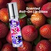 Blossom Scented Roll on Lip Gloss, Infused with Real Flowers, Made in USA, 0.20 fl. oz./5.9ml, Lychee