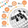 CLUEWR 30 PCS Disco Balls Cake Decoration, Small Silver Reflective Mirror Ball Disco Table Decor 70s Disco Themed Party Supplies for Festive, 4 Sizes