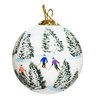 Blown Glass Christmas Ornament | Skiing Breckenridge | Hand Painted Inside | Original Art | Includes Gift Box