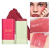 Ofanyia Cream Blush Stick, Unique Roating Design Multi-Use Blush Stick for Lip and Cheek Tint, Lightweight Easy to Blend Natural Cream Blusher, Velvet Matte Texture Blush Face Stick, Cruelty Free