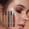 2025 New Magic Eyebrow Pencil, 3D Waterproof Microblading Eyebrow Pencil Contouring Pen for Perfect Brows, Get Natural, Fine Strokes with the 4-Tip Precise Brow Pen (A1 - Black)