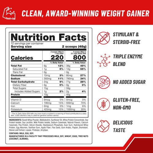 Naturade Weight Gain Instant Nutrition Drink Mix, Vanilla ,20.3 Ounce