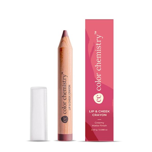 COLOR CHEMISTRY Lip And Cheek Crayon| Vegan, Ultra-Matte, Non-Drying, Pigmented & Long-Stay | Mulit-Use Lip Crayon 2.49 G (Pack Of 1) Bloom LC14