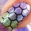 Whats Up Nails - Honeycomb Nail Vinyl Stencils for Nail Art Design (1 Sheet, 12 Stencils)