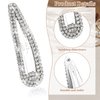 2.4 Inch Rhinestone Hair Clips, 6PCS Silver Hair Clips Snap Barrettes for Women Sparkly Hair Pins Decorative Hair Accessories for Girls Women