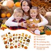 HOWAF 50+ Pcs Fall Temporary Tattoos, 4 Sheets Gold Glitter Hello Fall Face Tattoos Stickers for Autumn Thanksgiving Harvest Decoration, Pumpkins Maple Leaves Waterproof Body Art Stickers